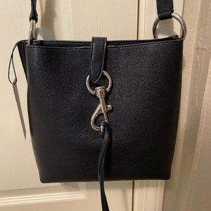 Rebecca Minkoff Black Small Megan Feed Bag NEW